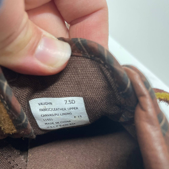 Ralph Lauren POLO Vaughn Plaid Brown Pattern sz7.5 - Picture 9 of 9